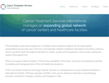 Tablet Screenshot of cancertreatmentservices.com